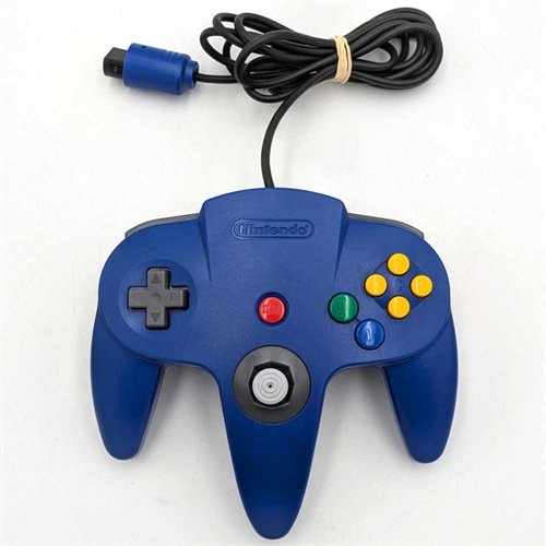 Original Nintendo 64 Controller - Solid Blue - Nintendo 64 Accessories - (B Grade) (Used)